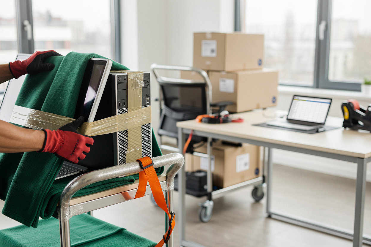 Ready Roaders LLC professional commercial moving team in Syracuse, NY helping businesses relocate office equipment and furniture